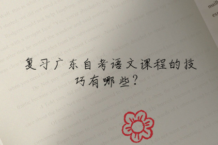 復(fù)習(xí)廣東自考語文課程的技巧有哪些？